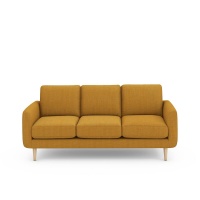 Диван 3-местный JIMI 3 мест. желтый LA REDOUTE INTERIEURS  фото, kupilegko.ru